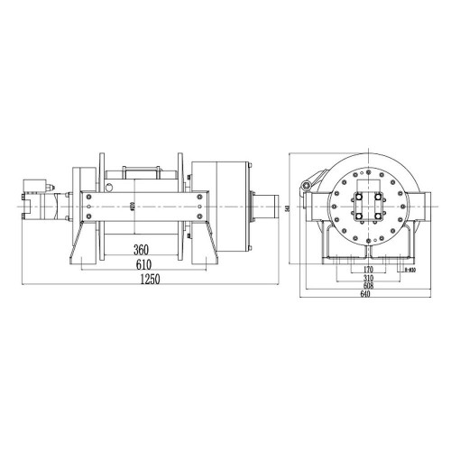 Лебёдка гидравлическая Runva 66000 lbs (30000 кг)