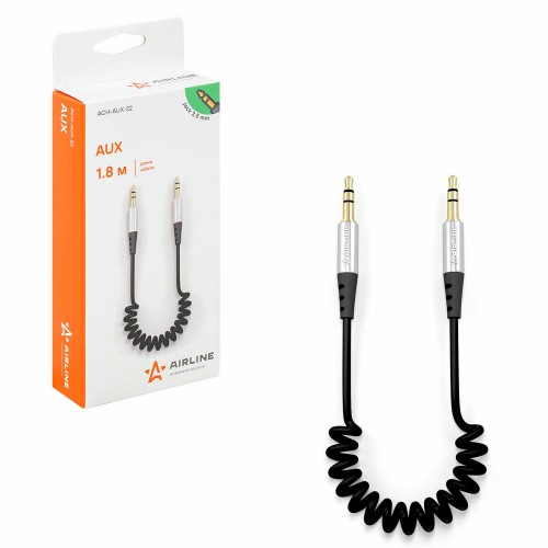 Кабель AUX 3.5 mm Jack - 3.5 mm Jack 1.8м, черный