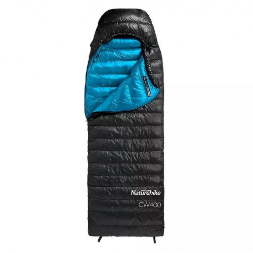 Мешок спальный Naturehike Ultralight CW400 M , 210х75 см, (правый) (ТК: +5C), черный