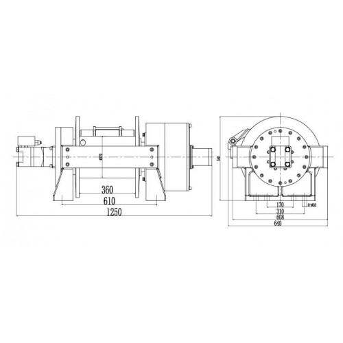 Лебёдка гидравлическая Runva 66000 lbs (30000 кг)