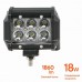 Фара (балка) светодиодная двухрядная 6LED, направленный свет, 18Вт, 98х78х65мм, 12/24В