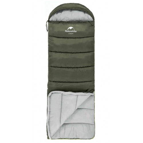 Мешок спальный Naturehike U250, (190х30)х75 см, (левый) (ТК: +6C), темно-зеленый