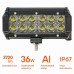 Фара (балка) светодиодная двухрядная 12LED, направленный свет, 36Вт, 165х78х65мм, 12/24В