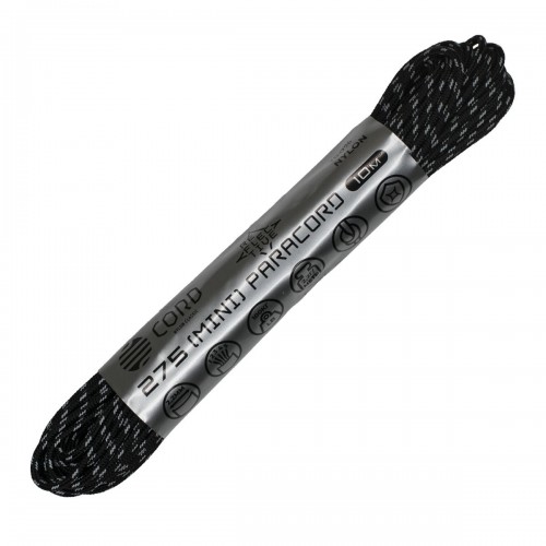 Паракорд 275 (мини) CORD nylon 10м световозвращающий (black)