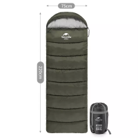 Мешок спальный Naturehike U350, (190х30)х75 см, (правый) (ТК: +1C), темно-зеленый