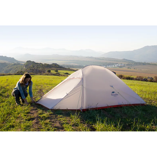 Палатка Naturehike Cloud Up Si 1-местная, алюминиевый каркас, сверхлегкая, серо-красная