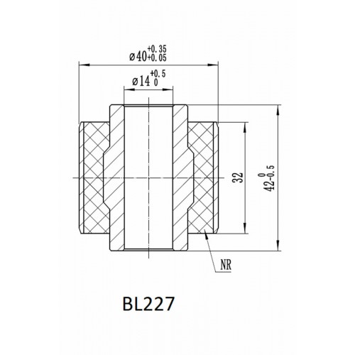 Втулка амортизатора РИФ SA227 (с маркировкой 1) нижняя