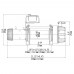 Лебёдка автомобильная электрическая 12V Runva 18000 lbs влагозащищенная, стальной трос
