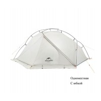 Палатка Naturehike VIK Si, 1-местная, алюминиевый каркас, снежная юбка, белая