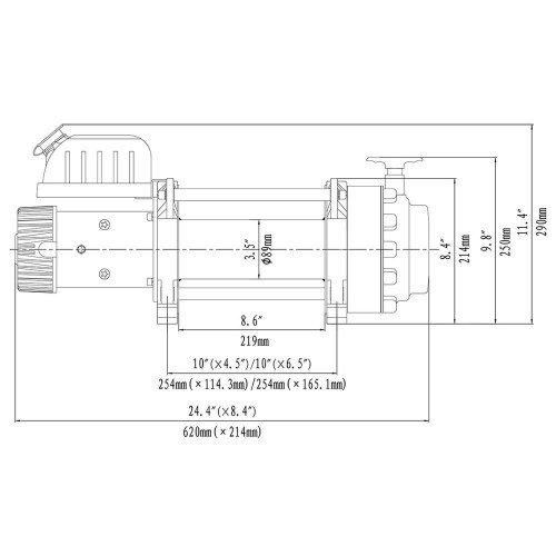 Лебёдка электрическая (индустр.) 24V Runva 17500 lbs 7960 кг