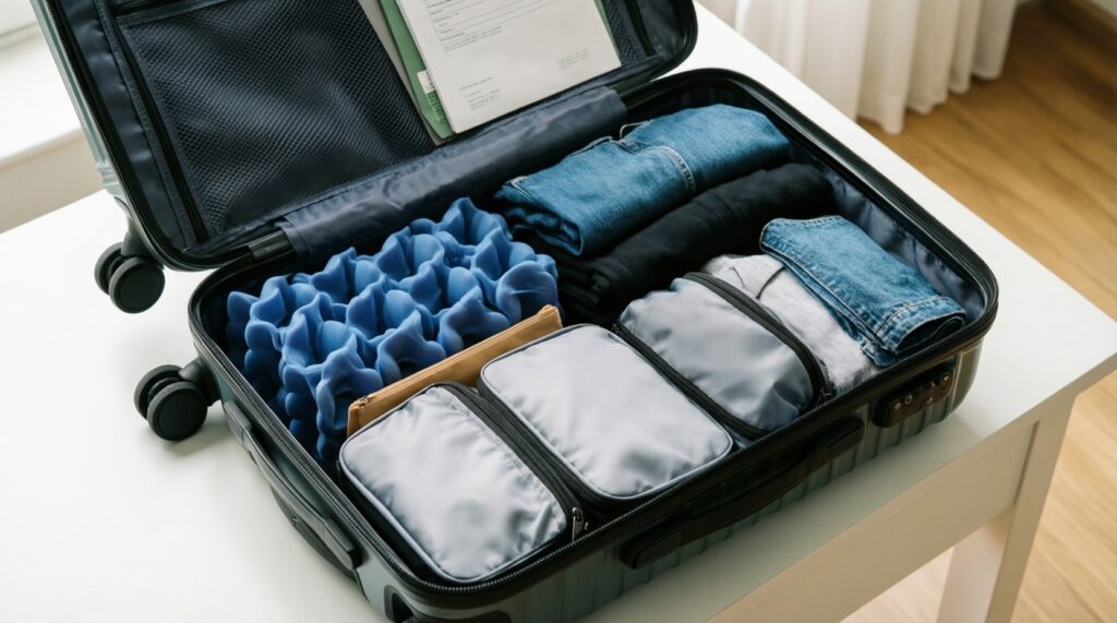 Сборка идеального набора для путешествий с маркетплейсов: компактно, недорого, практично - иллюстрация